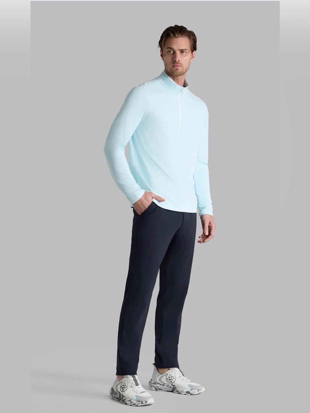 G/Fore men’s Daybreak Brushed Back Tech Terry Quarter Zip GMM000035 NEW XL NWT